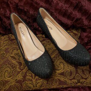 Mila Lady Black Sparkle Pumps 8.5